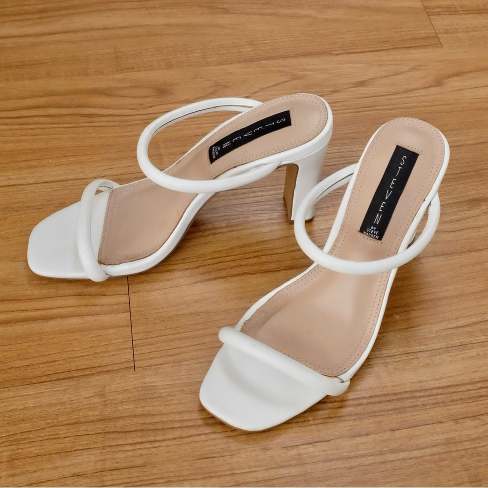 White Block Heels - Steven By Steve Madden - image 1